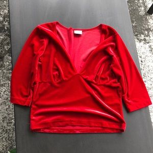 Red Timing velvet shirt size large